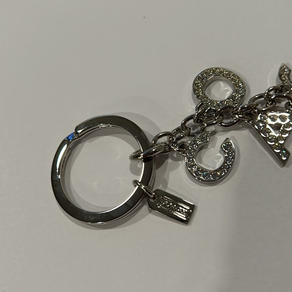 NWOT COACH Vintage Crystal Pave Diamond
Silver Purse Charm Keychain Fob - Picture 3 of 4